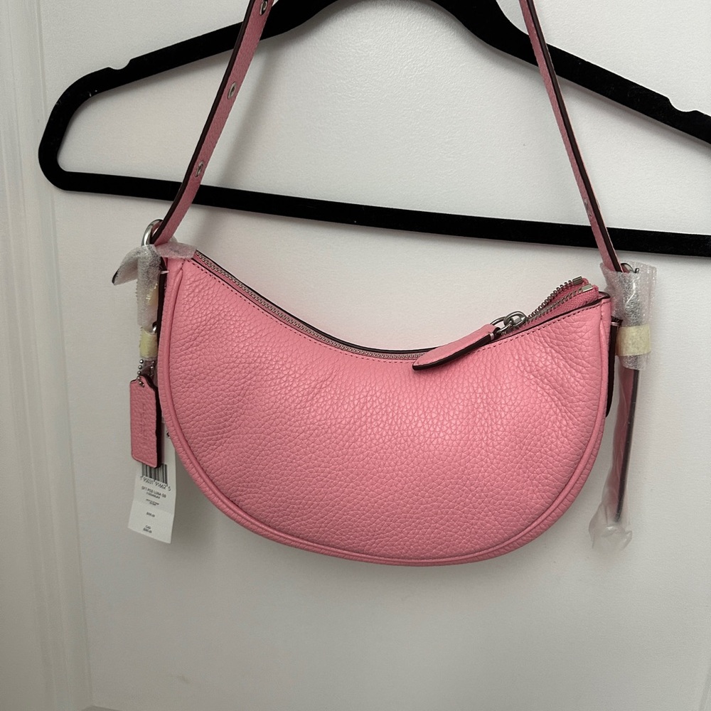 Coach Pink Crescent Shoulder Bag with Silver Hardware - Picture 6 of 7